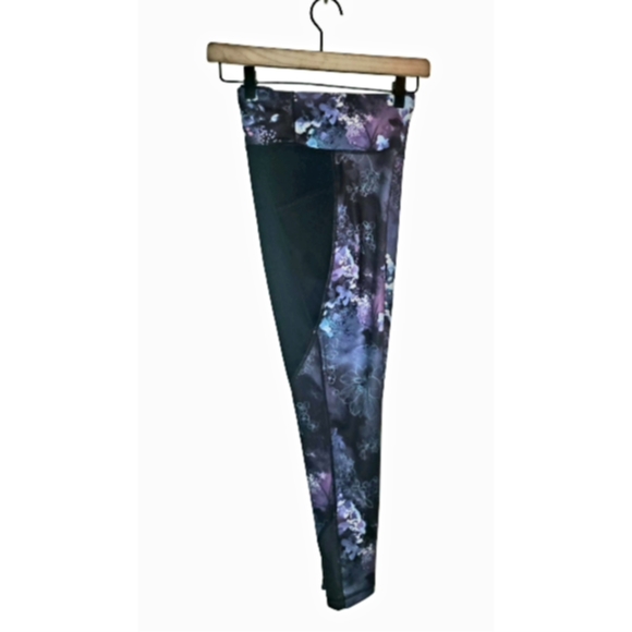 Ideology 7/8 Leggings Purple Floral Print S - Picture 9 of 14